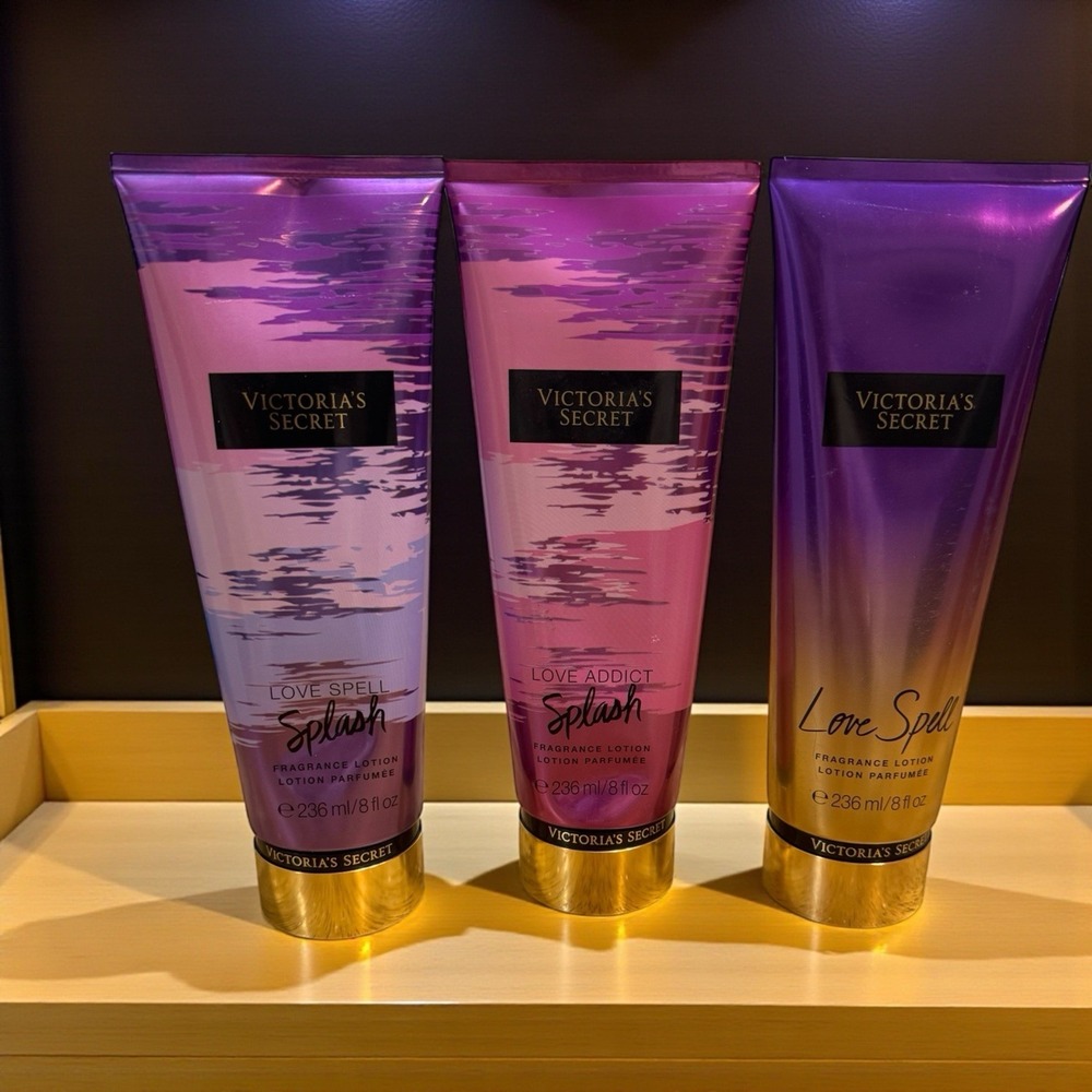 Victoria's Secret Love Spell Splash & Love Addict Splash Fragrance Lotion Lot